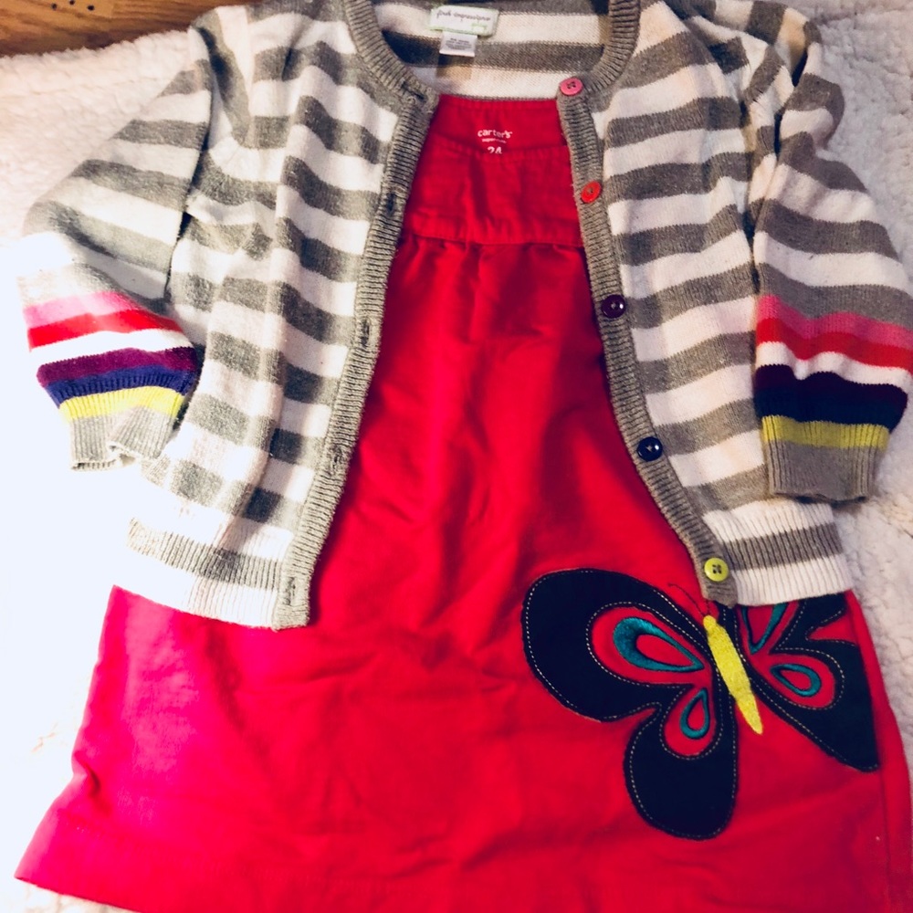 Baby Girls Dress and Sweater